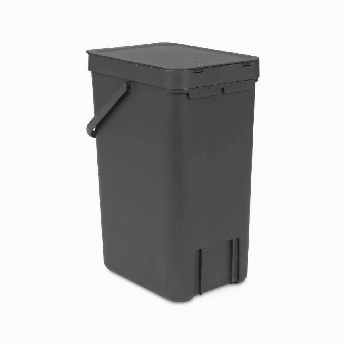 Brabantia Mülleimer Sort & Go 16 L, ideal für Mülltrennung, Wandmontage möglich, ergonomischer Griff