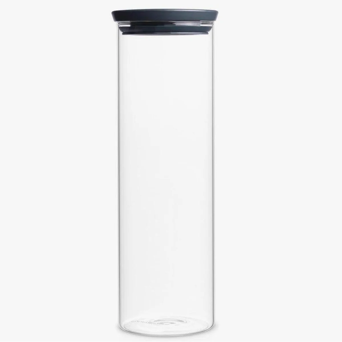 Brabantia stapelbarer Glasbehälter, 1.9 L, luftdicht, aus Borosilikatglas — ideal für Vorratshaltung