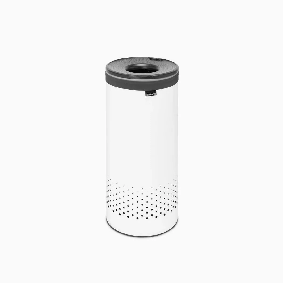 Brabantia Wäschebox White 35 L, herausnehmbarer Baumwoll-Wäschesack, rostfrei