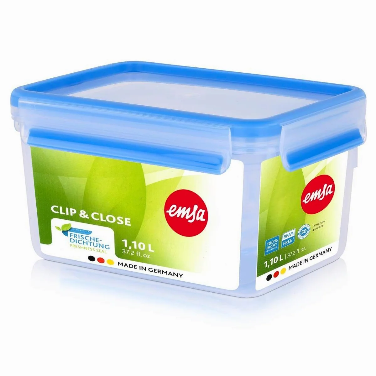 Emsa Clip & Close Frischhaltedose, mikrowellengeeignet, BPA-frei, Made in Germany