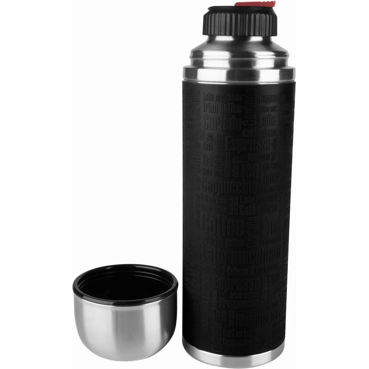 Emsa Senator Thermoflasche, Silikonmanschette, Safe Loc Verschluss, 12h heiß, 24h kalt