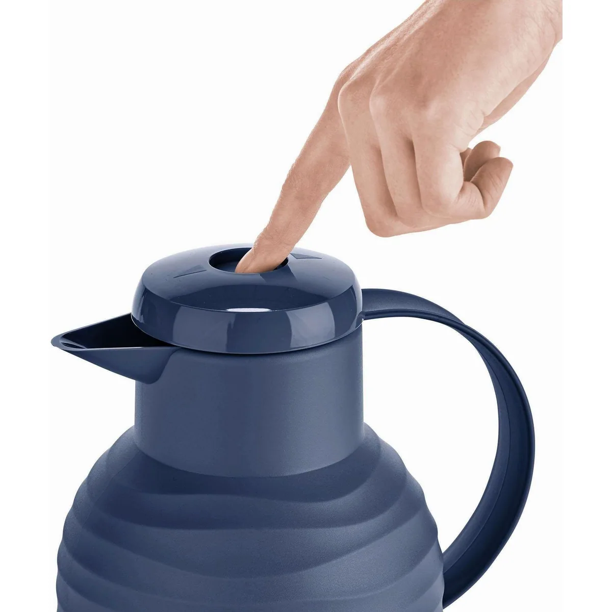 Emsa Samba Wave Isolierkanne, 1 l, 12h warm/24h kalt, Quick-Press-Deckel 2