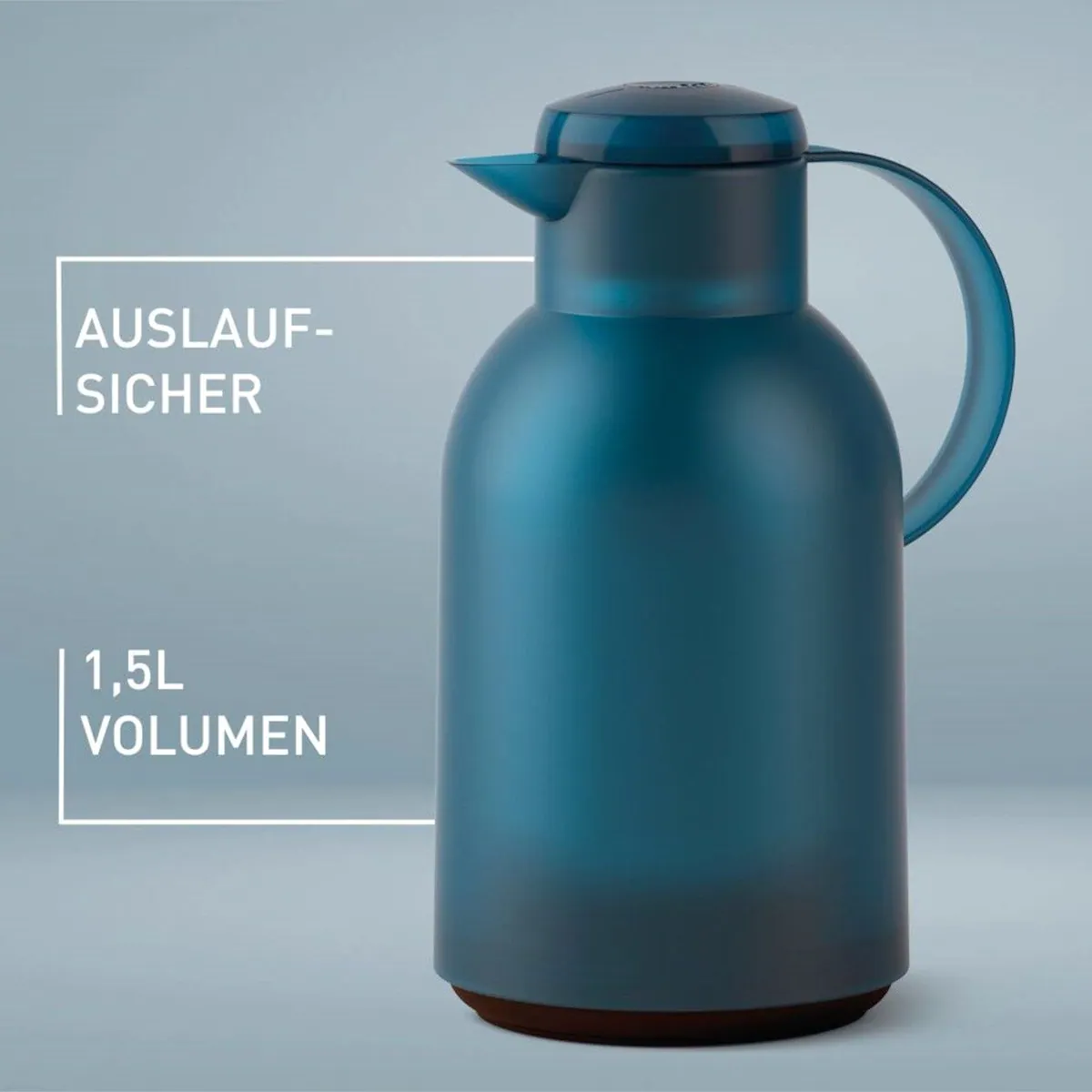 Emsa Isolierkanne Samba, 1,5 l, elegantes Design, innovative Handhabung 2
