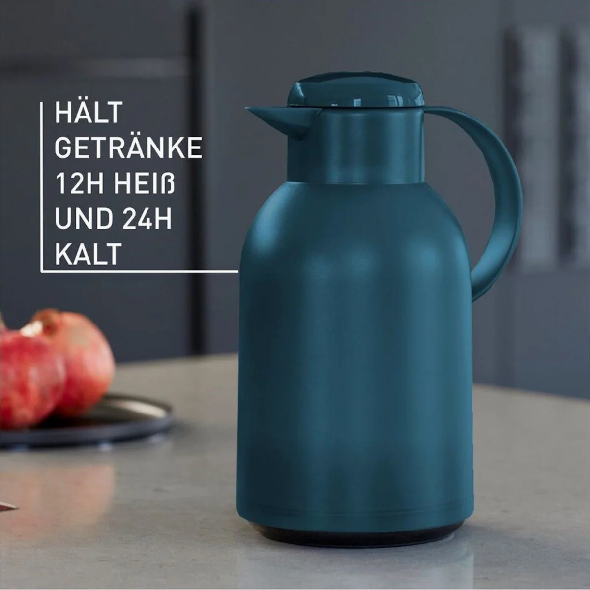 Emsa Isolierkanne Samba, 1,5 l, elegantes Design, innovative Handhabung 3