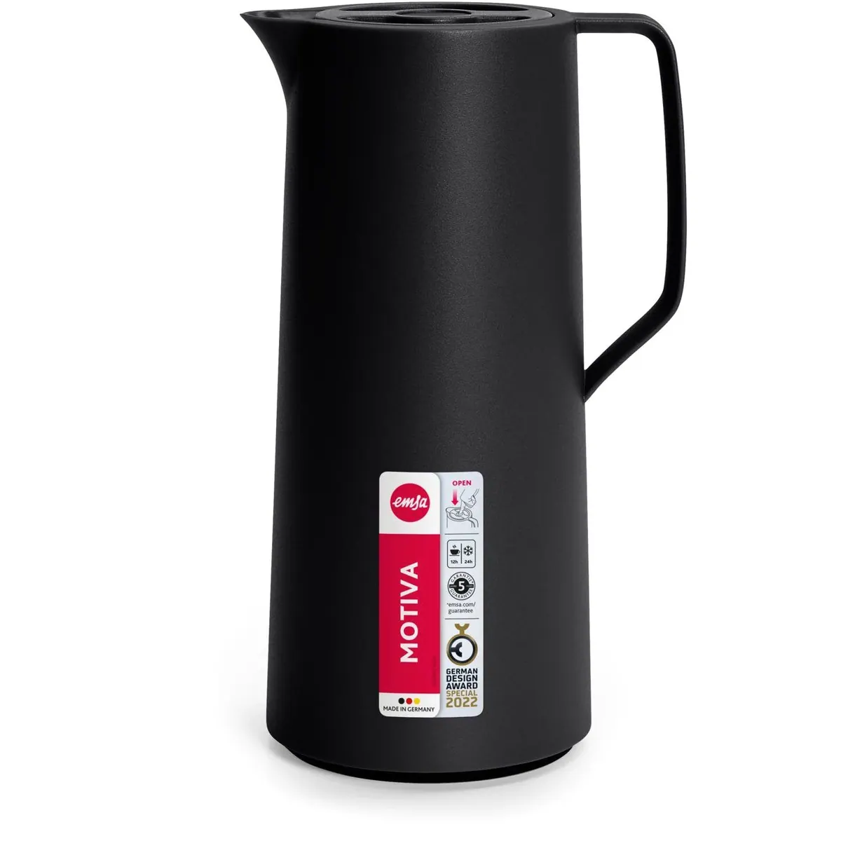 Emsa Motiva Isolierkanne, modernes Design, 100% auslaufsicher, 1 l 5