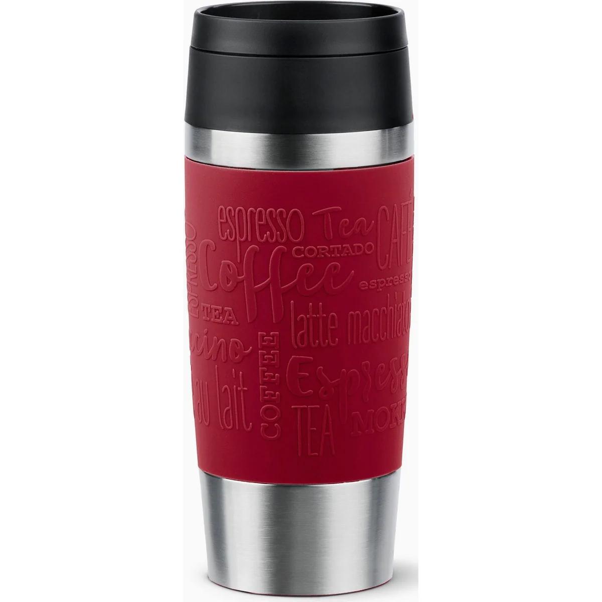 Emsa Travel Mug Classic, 360°-Trinköffnung, auslaufsicher, Edelstahl — 4h heiß, 8h kalt