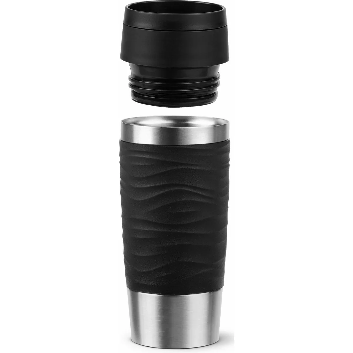 Emsa Travel Mug Classic Wave, 100% dicht, Edelstahl, spülmaschinenfest, 360°-Trinköffnung 2