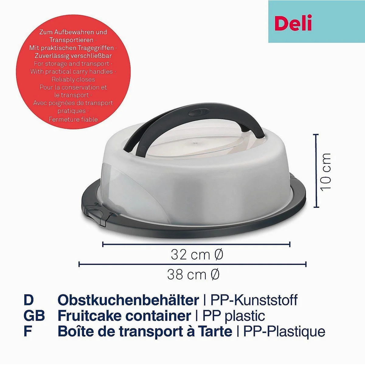 Kela Kuchentransportbox Deli, temperaturbeständig und mit Tragegriffen 2