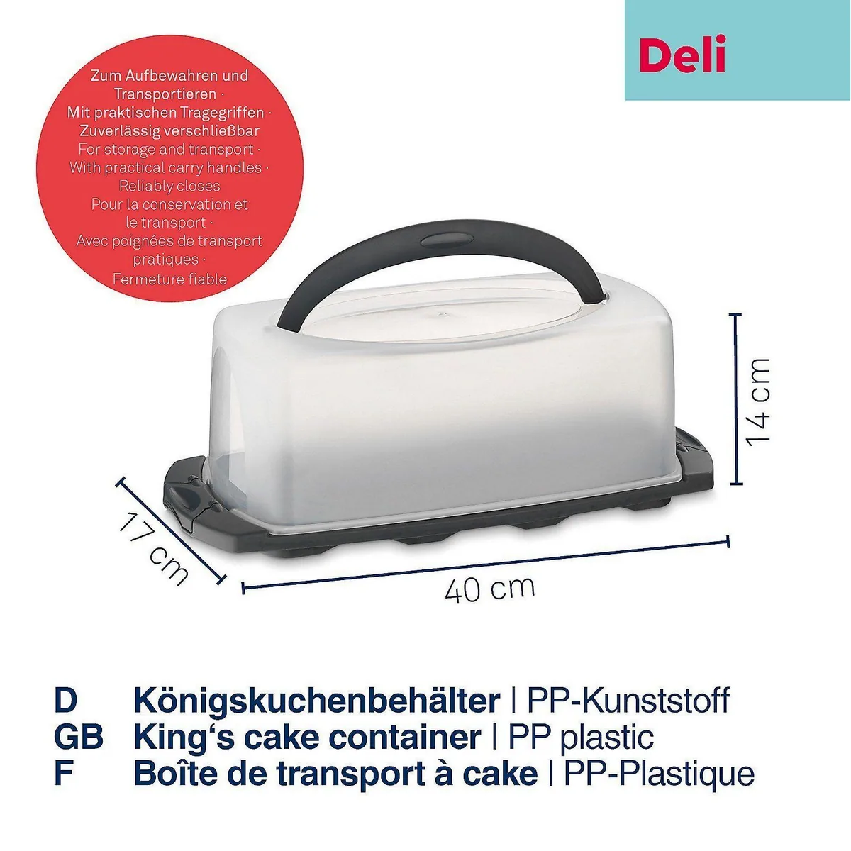 Kela Kuchentransportbox Deli, temperaturbeständig, ergonomische Tragegriffe 2