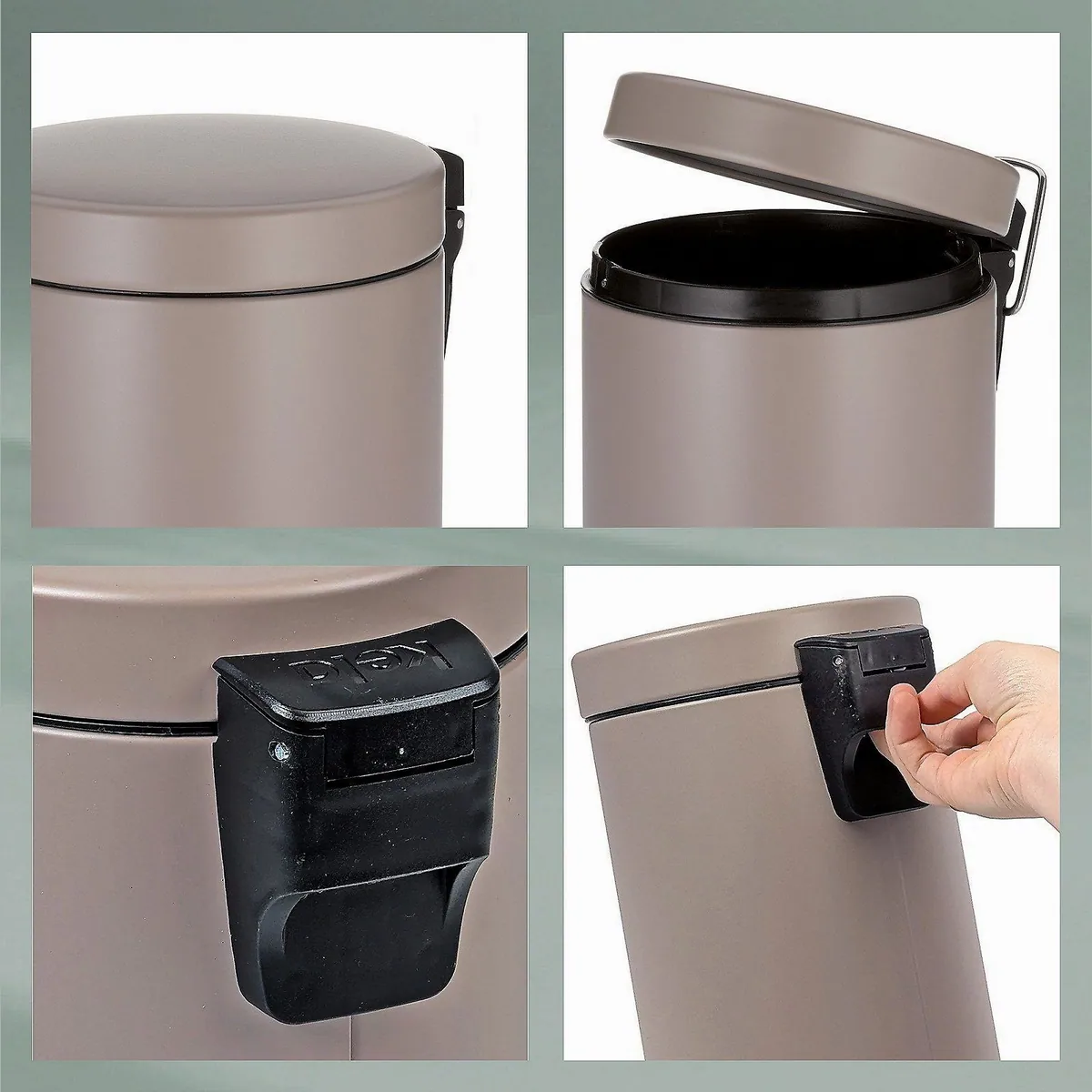 Kela Kosmetikeimer Monaco, herausnehmbarer Inneneimer, 3 L — kompaktes Design, praktische Handhabung, stilvolle Farben 5
