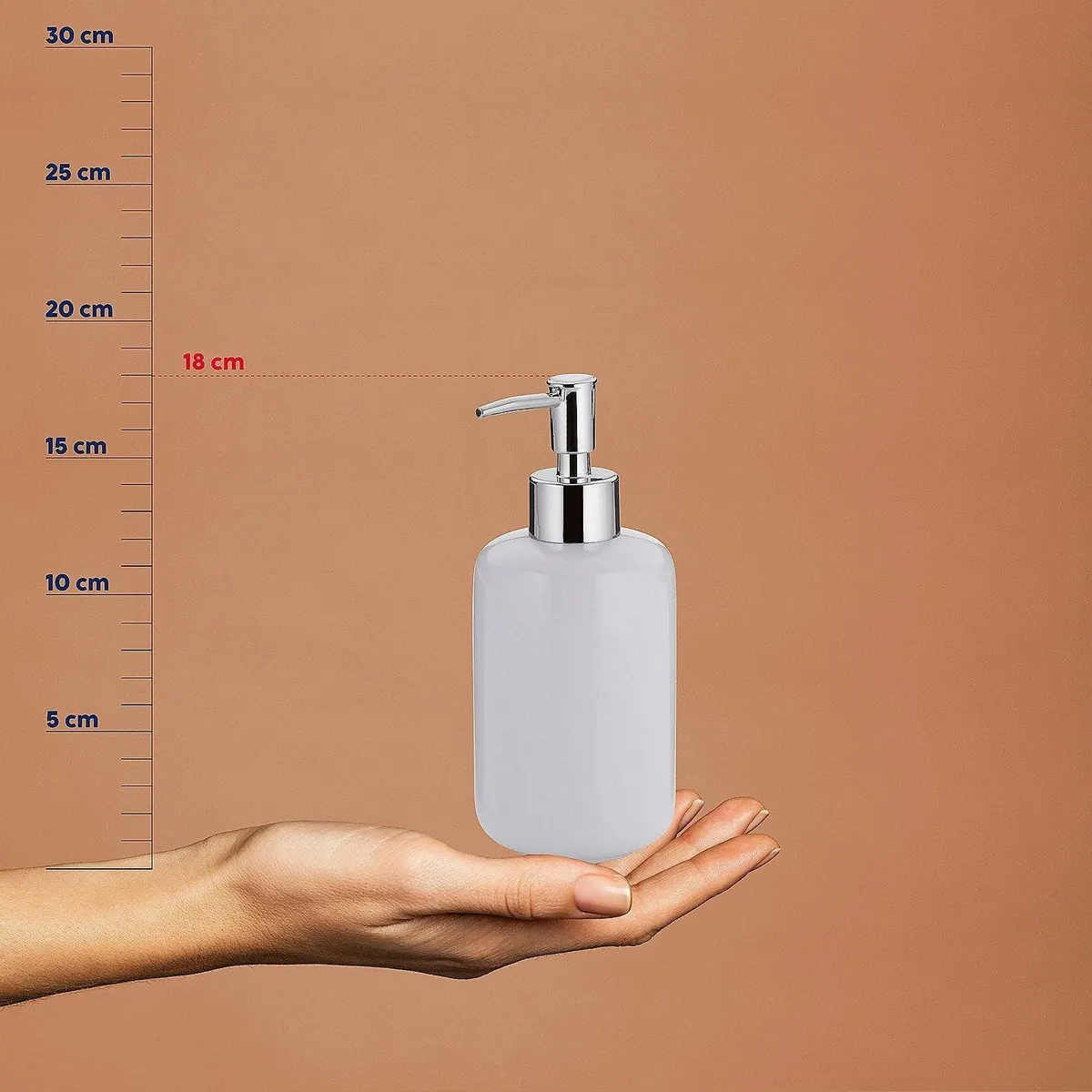 Kela Isabella Seifenspender, elegantes Keramikdesign, abnehmbarer Pumpkopf, 400 ml Fassungsvermögen 4