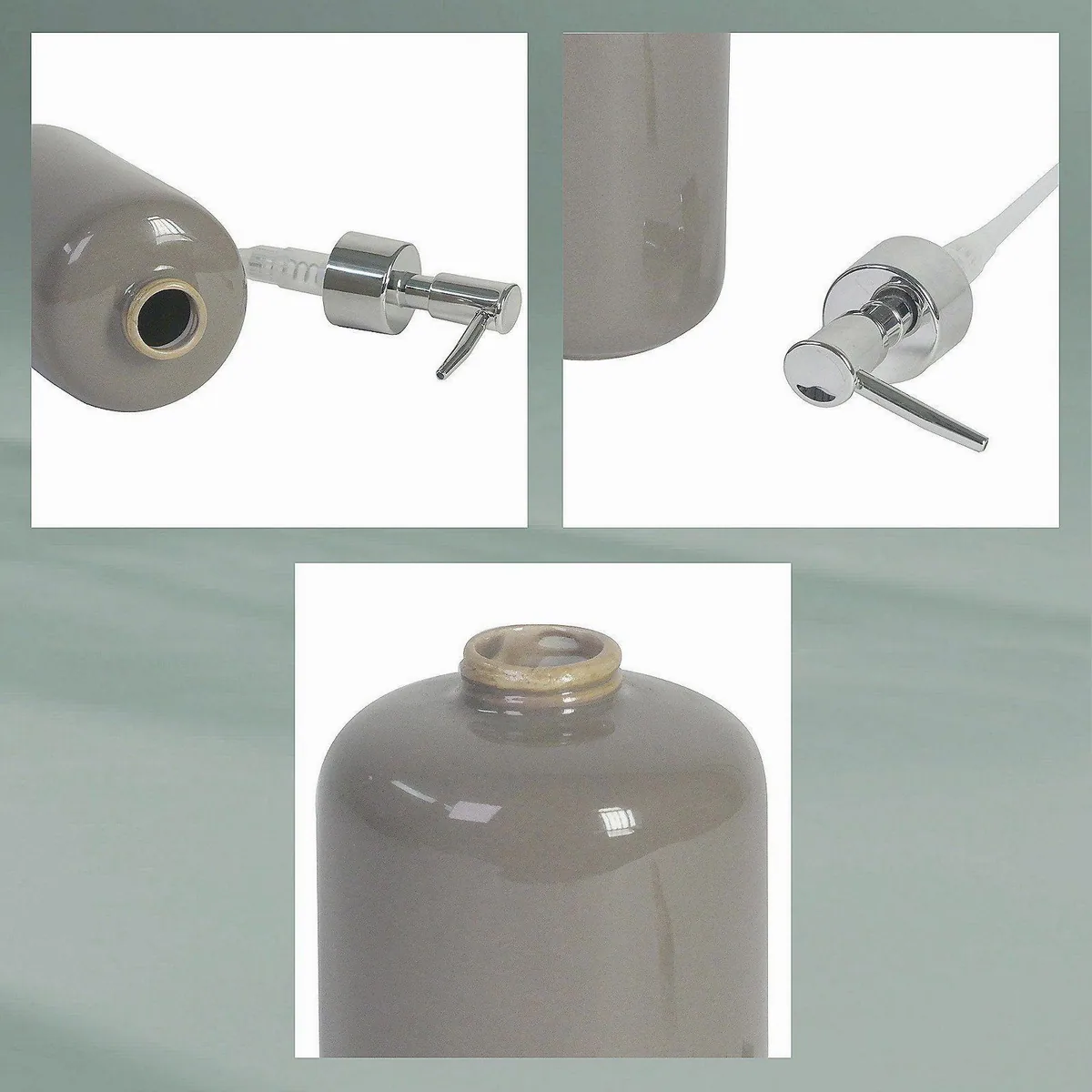 Kela Isabella Seifenspender, elegantes Keramikdesign, abnehmbarer Pumpkopf, 400 ml Fassungsvermögen 5
