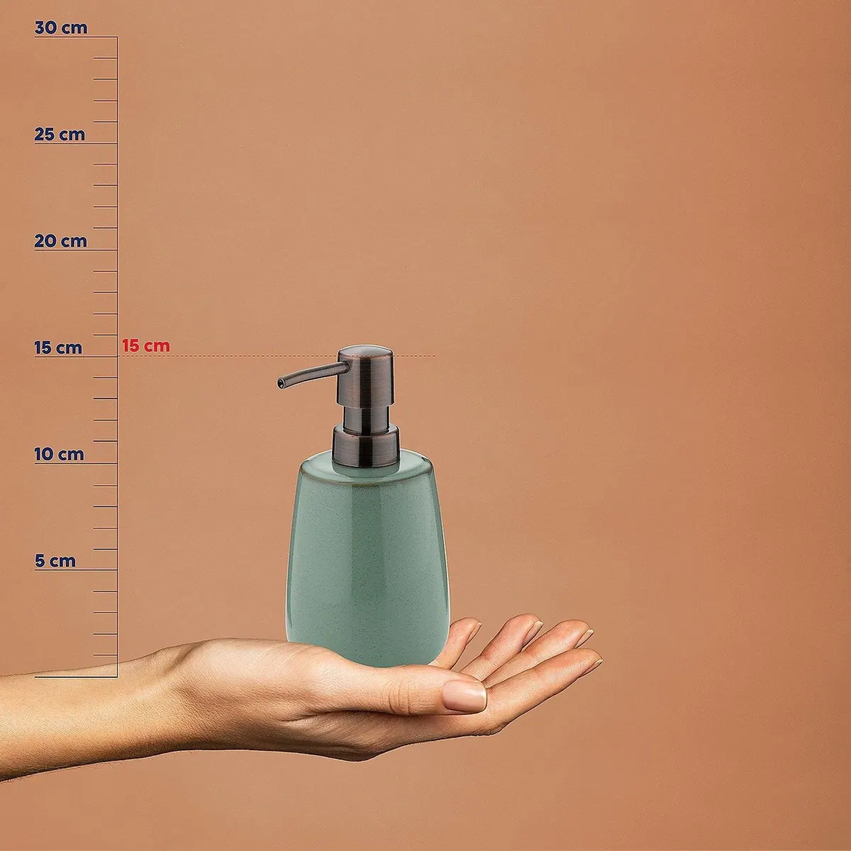 Kela Seifenspender Liana, eleganter Retro-Look, glänzende Keramik, 300 ml 4