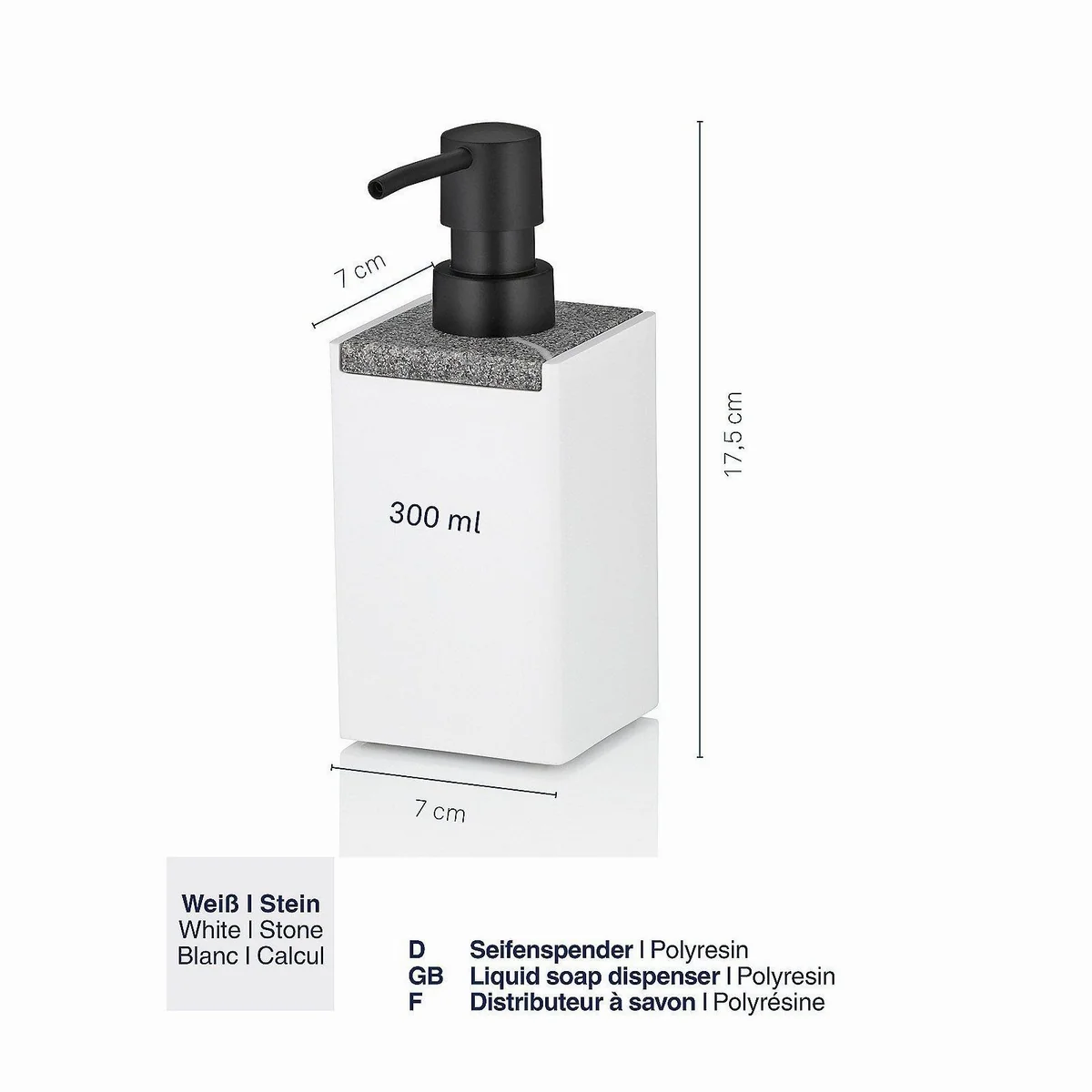 Kela Seifenspender Cube, matte Oberfläche, 300 ml 3