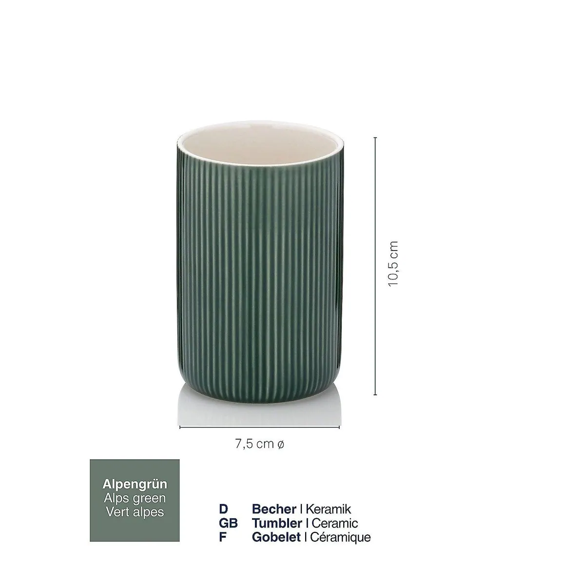 Kela Ava Zahnbürstenhalter, elegante Keramik, moderne Farbvielfalt 3