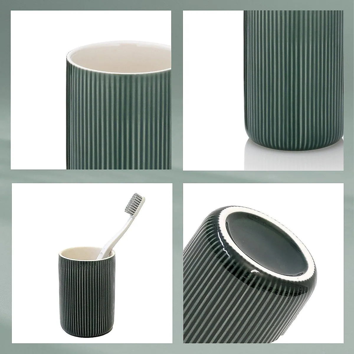Kela Ava Zahnbürstenhalter, elegante Keramik, moderne Farbvielfalt 5