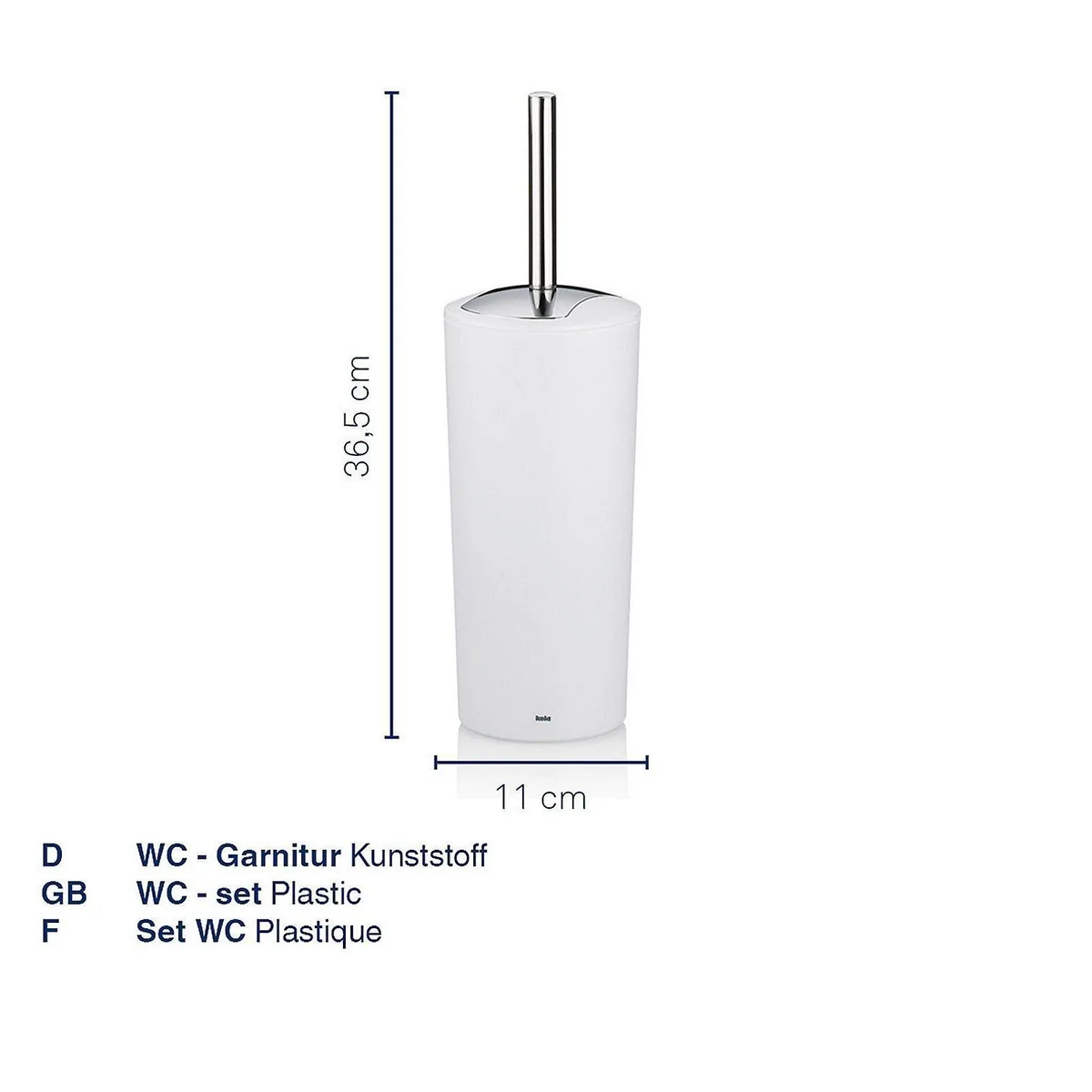Kela WC-Garnitur Marta, elegante Mattoptik, austauschbarer Bürstenkopf 3