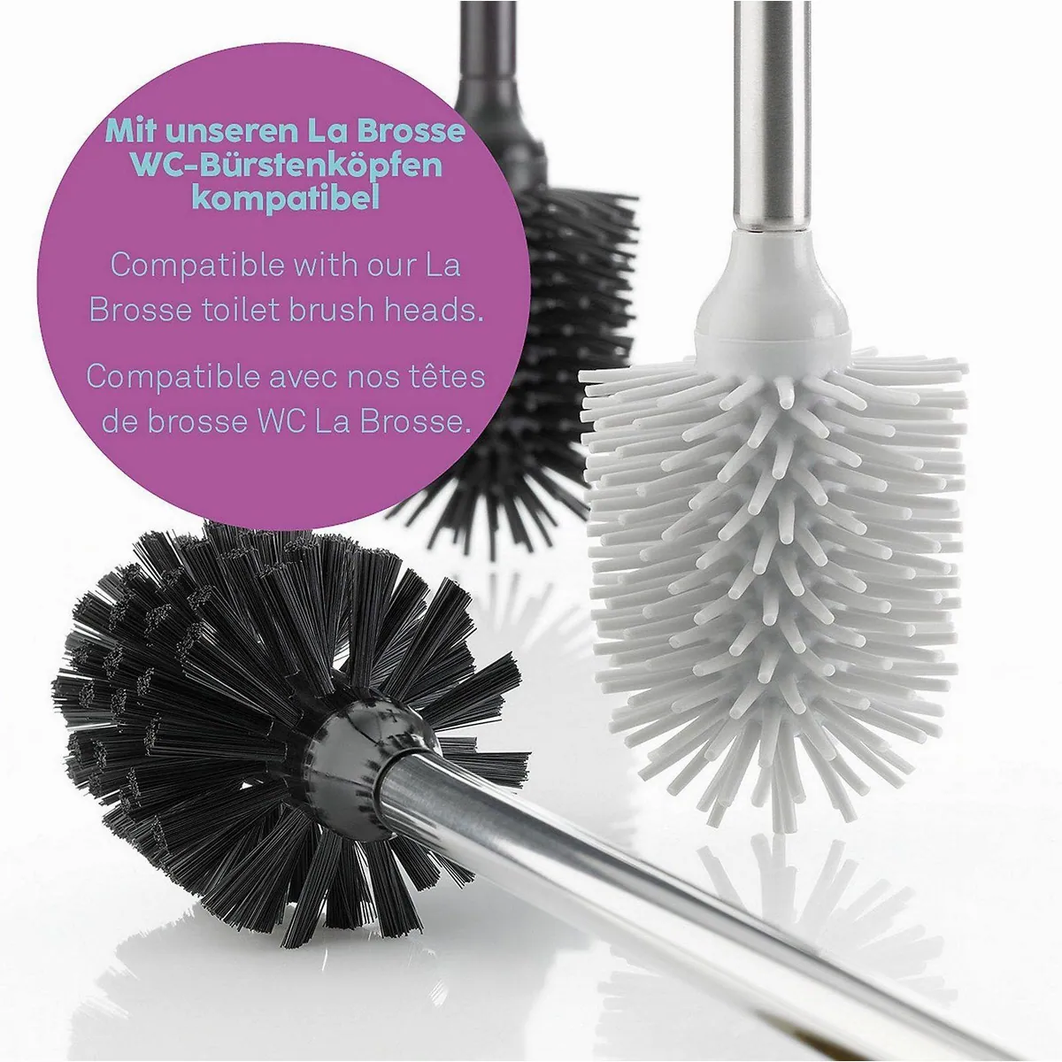 Kela WC-Garnitur Marta, elegante Mattoptik, austauschbarer Bürstenkopf 4