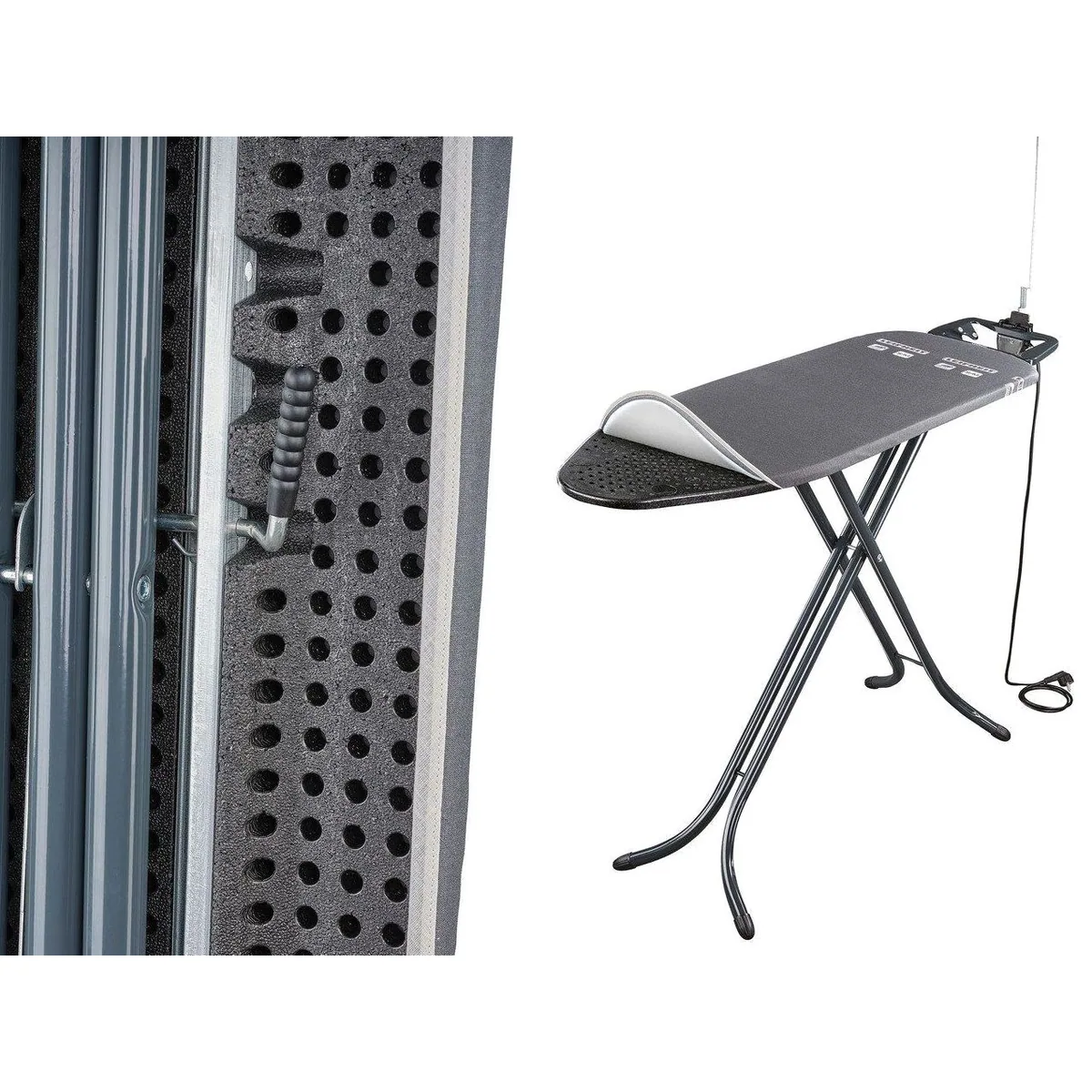 Leifheit Bügeltisch Air Board M Black Plus, ultraleichte Bügelfläche, Thermo-Reflect-Technologie, höhenverstellbar 3
