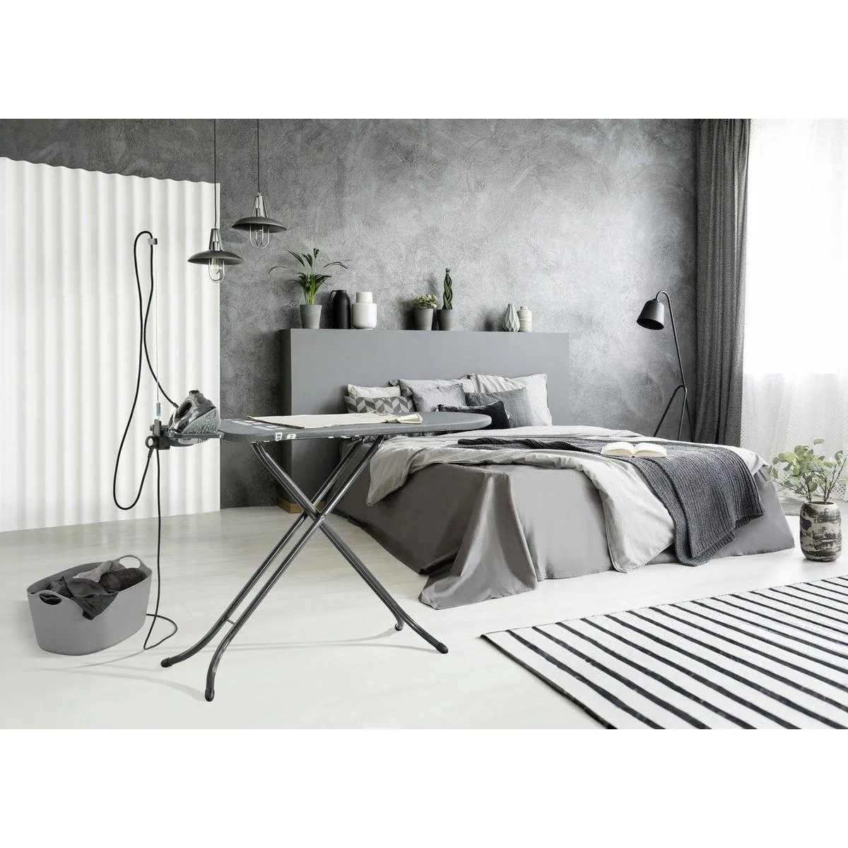 Leifheit Bügeltisch Air Board M Black Plus, ultraleichte Bügelfläche, Thermo-Reflect-Technologie, höhenverstellbar 5