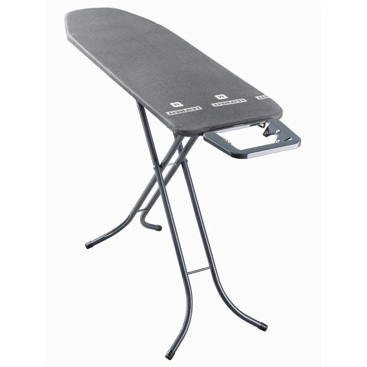 Leifheit Bügelbrett Classic M, platzsparend, höhenverstellbar, stilvolles Design — 120 x 38 cm