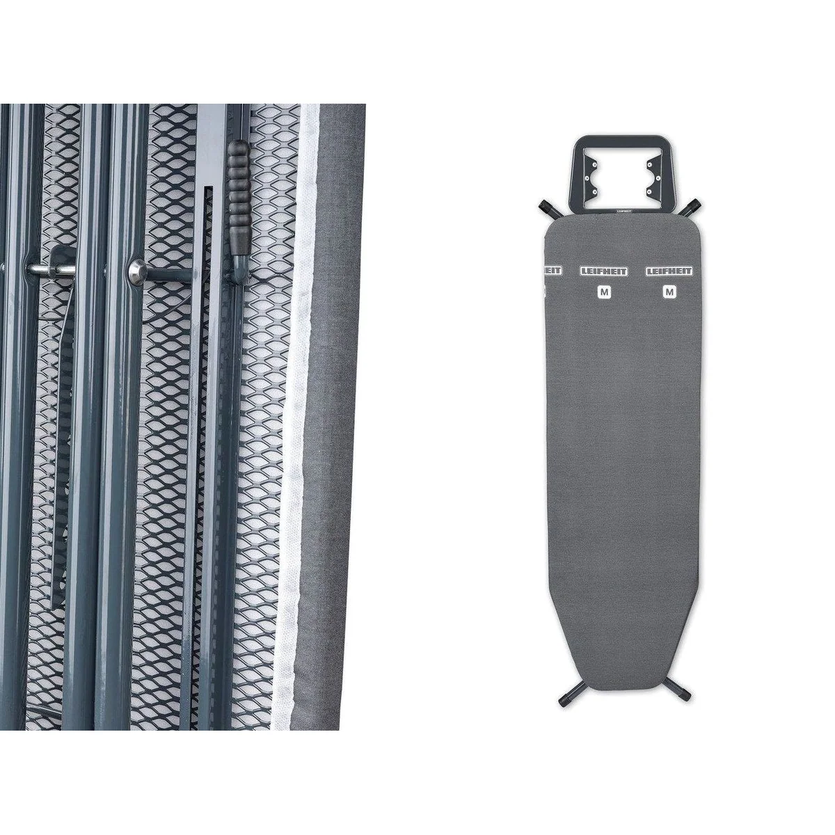 Leifheit Bügelbrett Classic M, platzsparend, höhenverstellbar, stilvolles Design — 120 x 38 cm 2