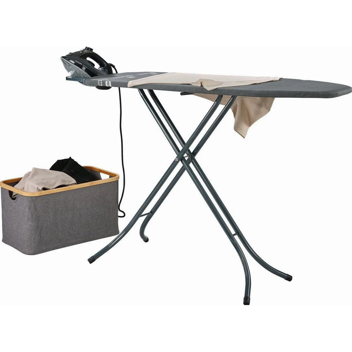 Leifheit Bügelbrett Classic M, platzsparend, höhenverstellbar, stilvolles Design — 120 x 38 cm 3