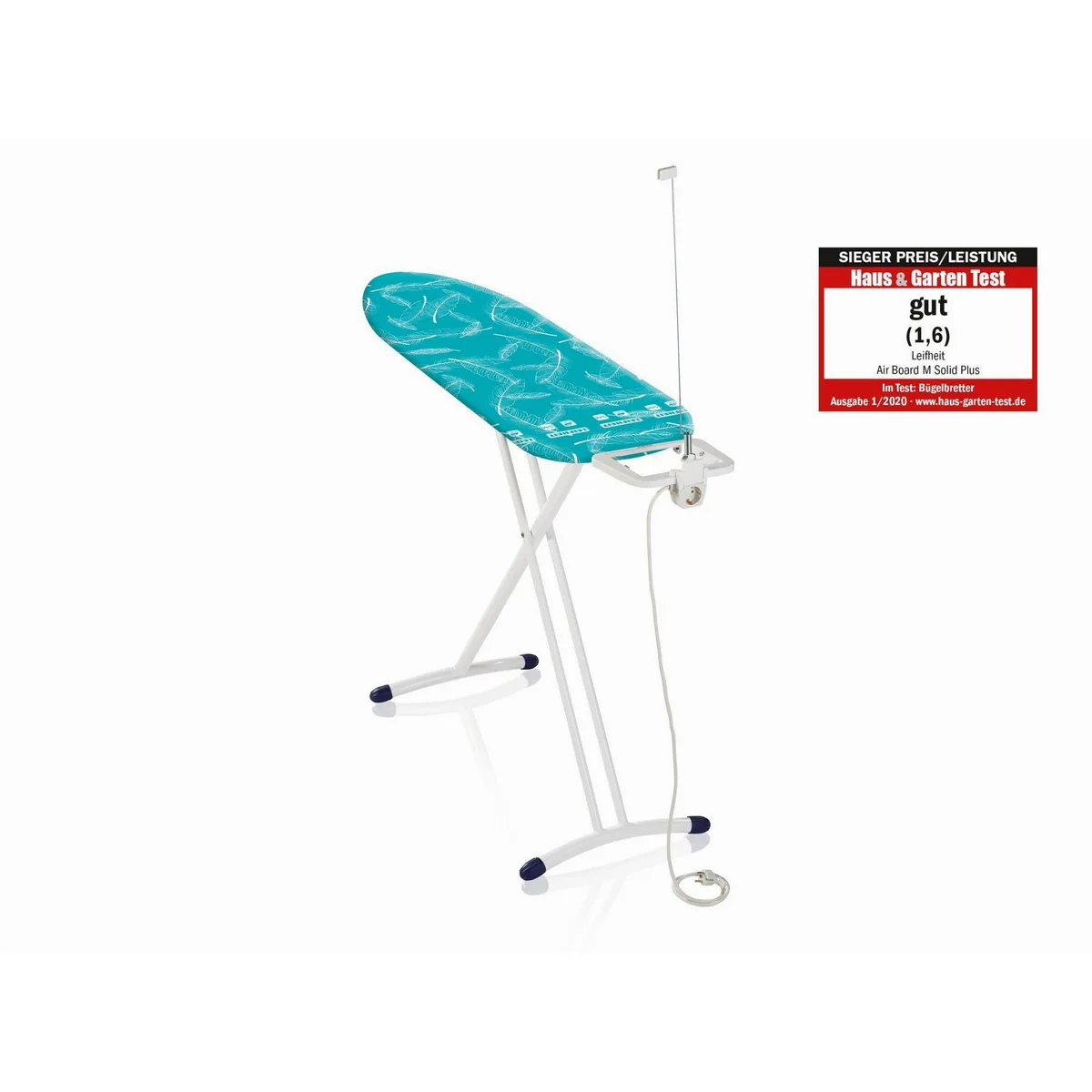Leifheit Air Board M Solid Plus Bügeltisch, stabil & höhenverstellbar — Zwei-Seiten-Bügeleffekt, Thermo-Reflect-Technologie 2
