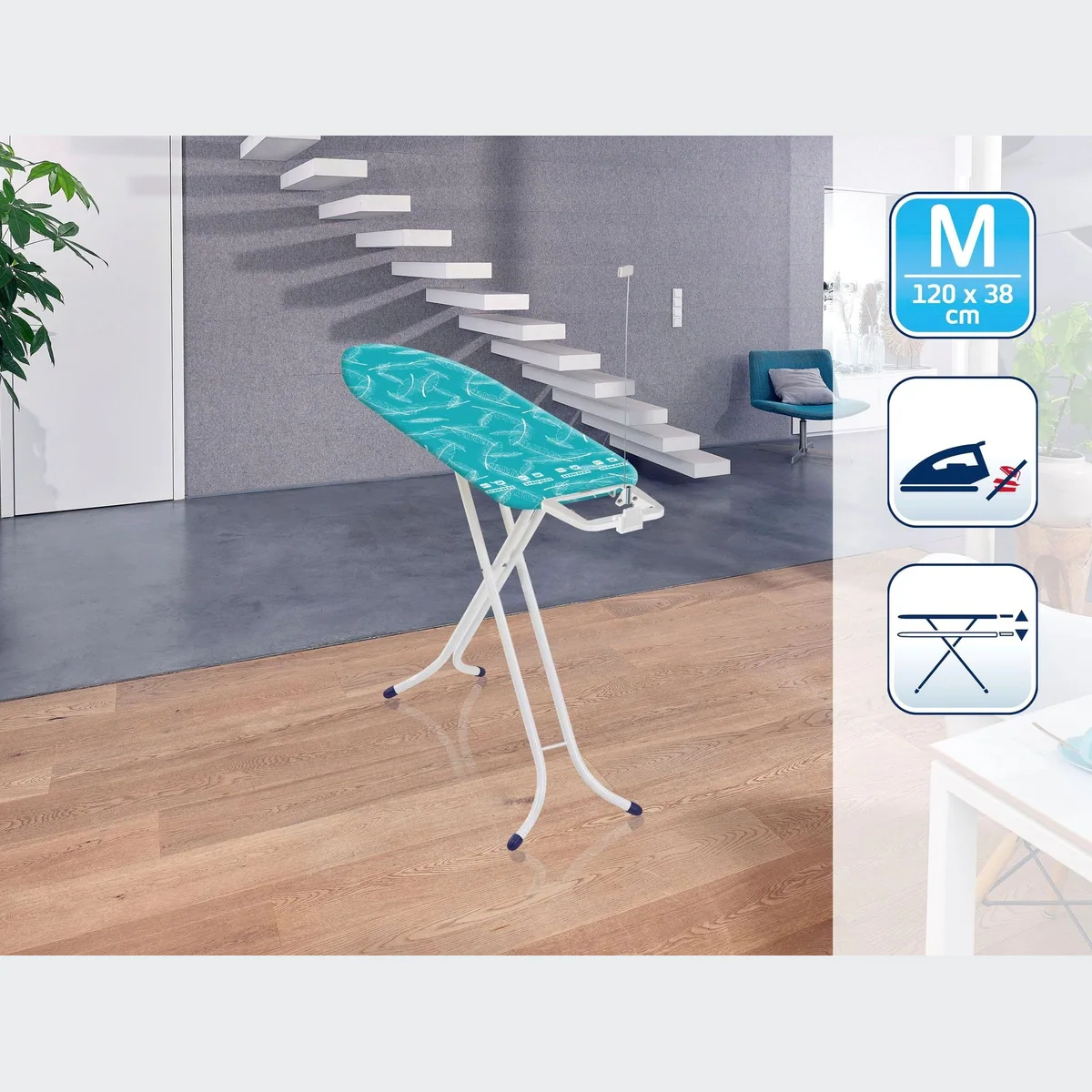 Leifheit AirBoard Compact M, ultraleichtes Bügelbrett mit Thermo-Reflect-Technologie 2