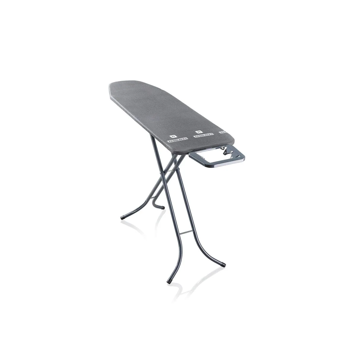 Leifheit Bügeltisch Classic M Black, kompakte Bügelfläche 120 x 38 cm, höhenverstellbar bis 88 cm