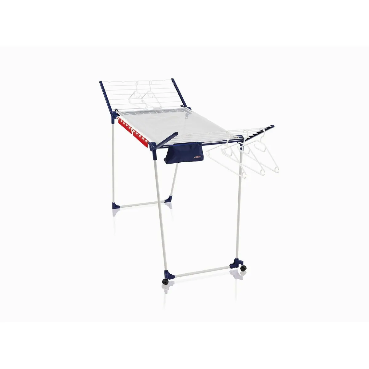 Leifheit Pegasus 200 Solid Deluxe Mobile, 20m Trockenlänge, mobil mit Rollen, Kleinteilehalter