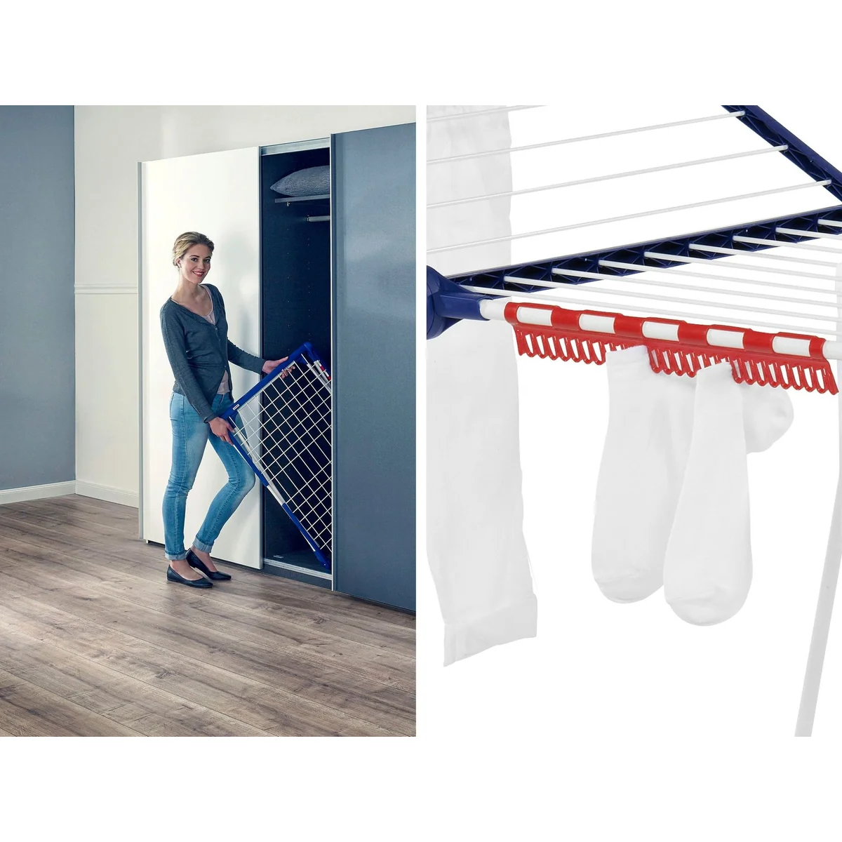 Leifheit Wäscheständer Pegasus 180 Solid Maxx, großzügige Trockenfläche, stabiler Stand, inkl. Kleinteilehalter 3
