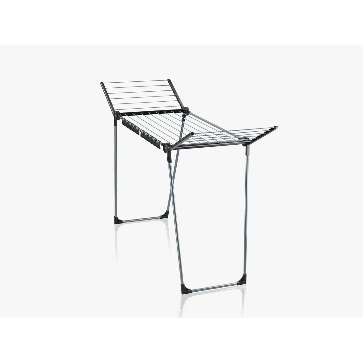 Leifheit Pegasus 150 Solid Slim Black, 15m Trockenlänge, schmal & stabil