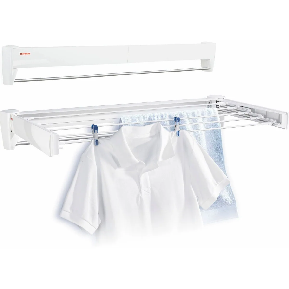 Leifheit Wandwäschetrockner Telegant Plus 36 Protect Plus, 3,6 m Trockenlänge, elegantes Design