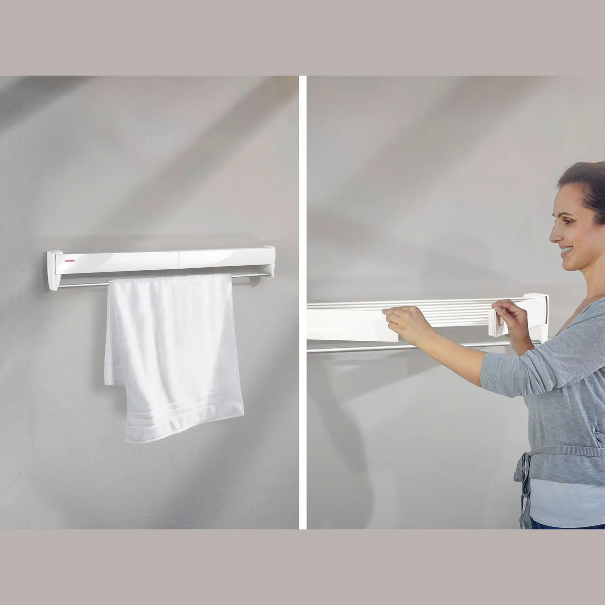 Leifheit Wandwäschetrockner Telegant Plus 36 Protect Plus, 3,6 m Trockenlänge, elegantes Design 3