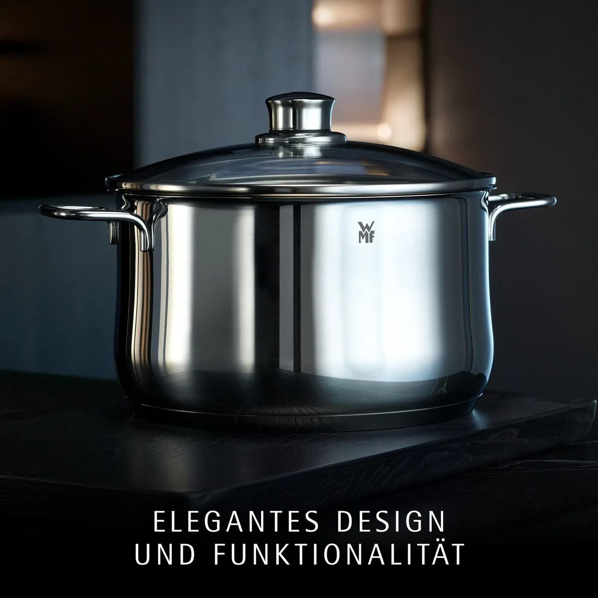 WMF Diadem Plus Fleischtopf, Cromargan Edelstahl 18/10, Glasdeckel, energiesparend 2