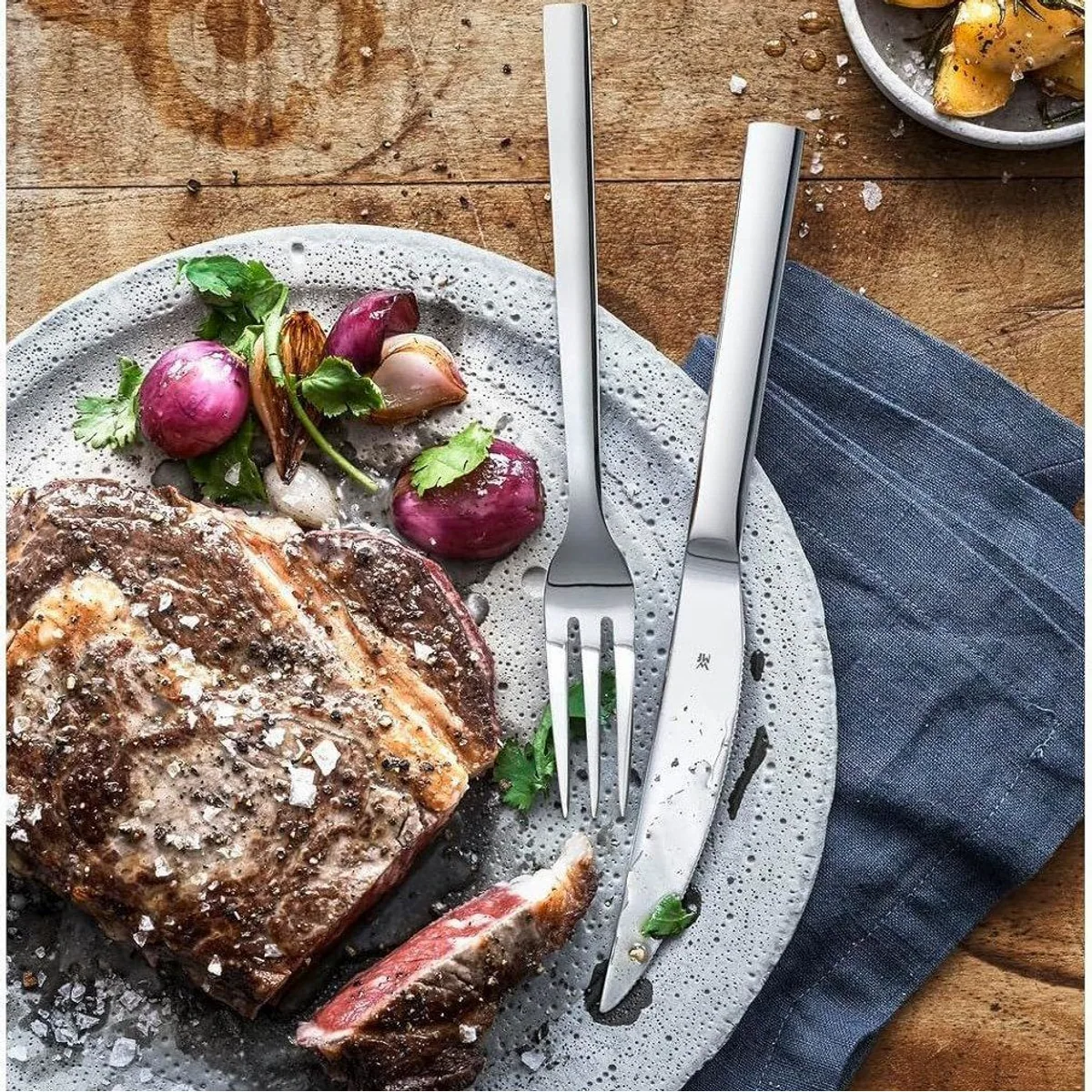 WMF Steakbesteck, 12-teilig, Cromargan Edelstahl Rostfrei 18/10, inkl. Holzkiste — elegant, langlebig, spülmaschinengeeignet 2