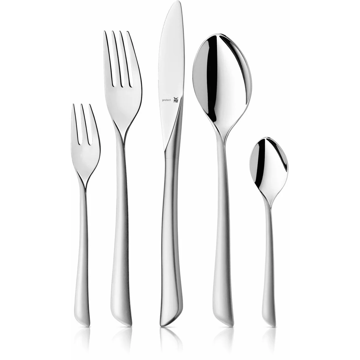 WMF Besteck-Set Virginia, 30-teilig, ergonomisches Design, Cromargan Edelstahl rostfrei