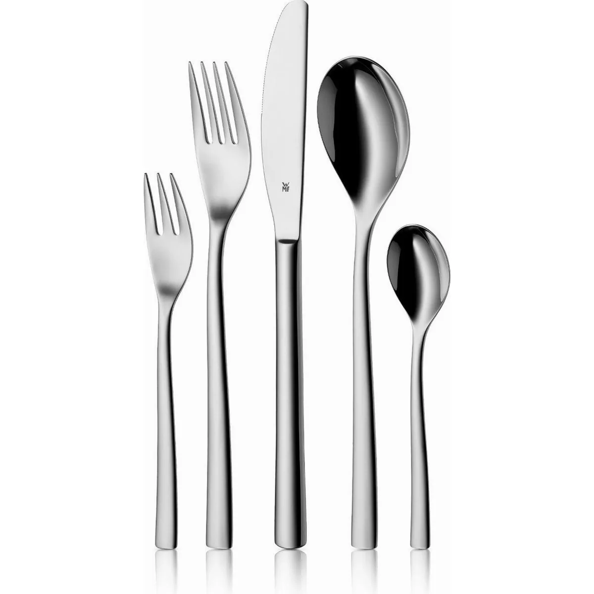 WMF Besteck-Set Palermo, Ergonomisches Design, Cromargan Edelstahl 18/10 — 30-teilig für 6 Personen