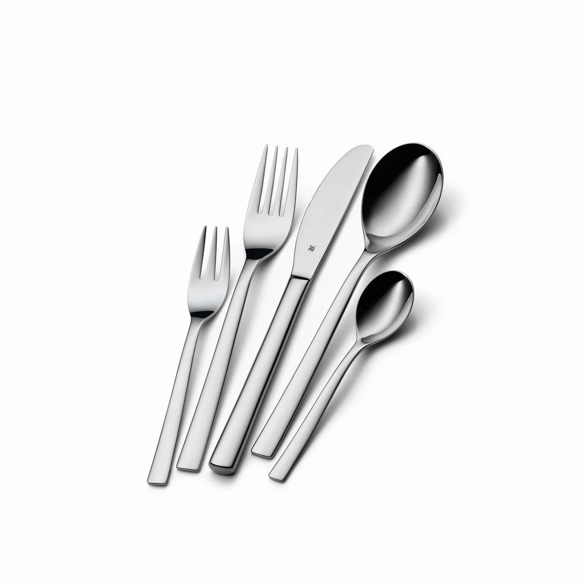 WMF Palermo Besteck-Set, 60-teilig, für 12 Personen — elegantes Design, ergonomische Handhabung, Cromargan Edelstahl