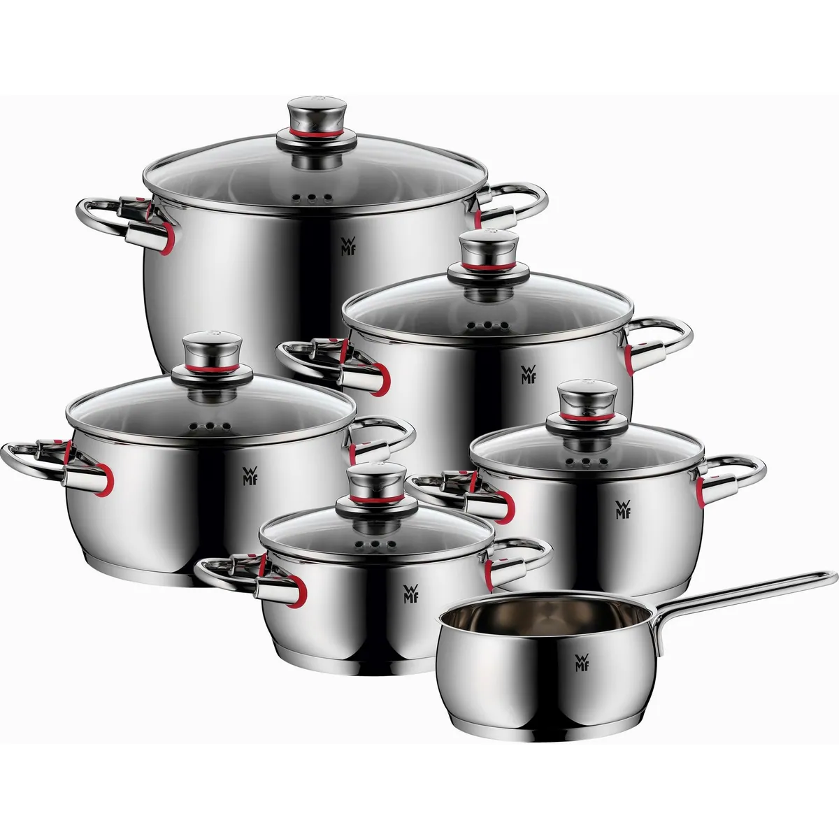 WMF Quality One Topf-Set, 11-teilig, Cromargan Edelstahl, Cool+ Technologie