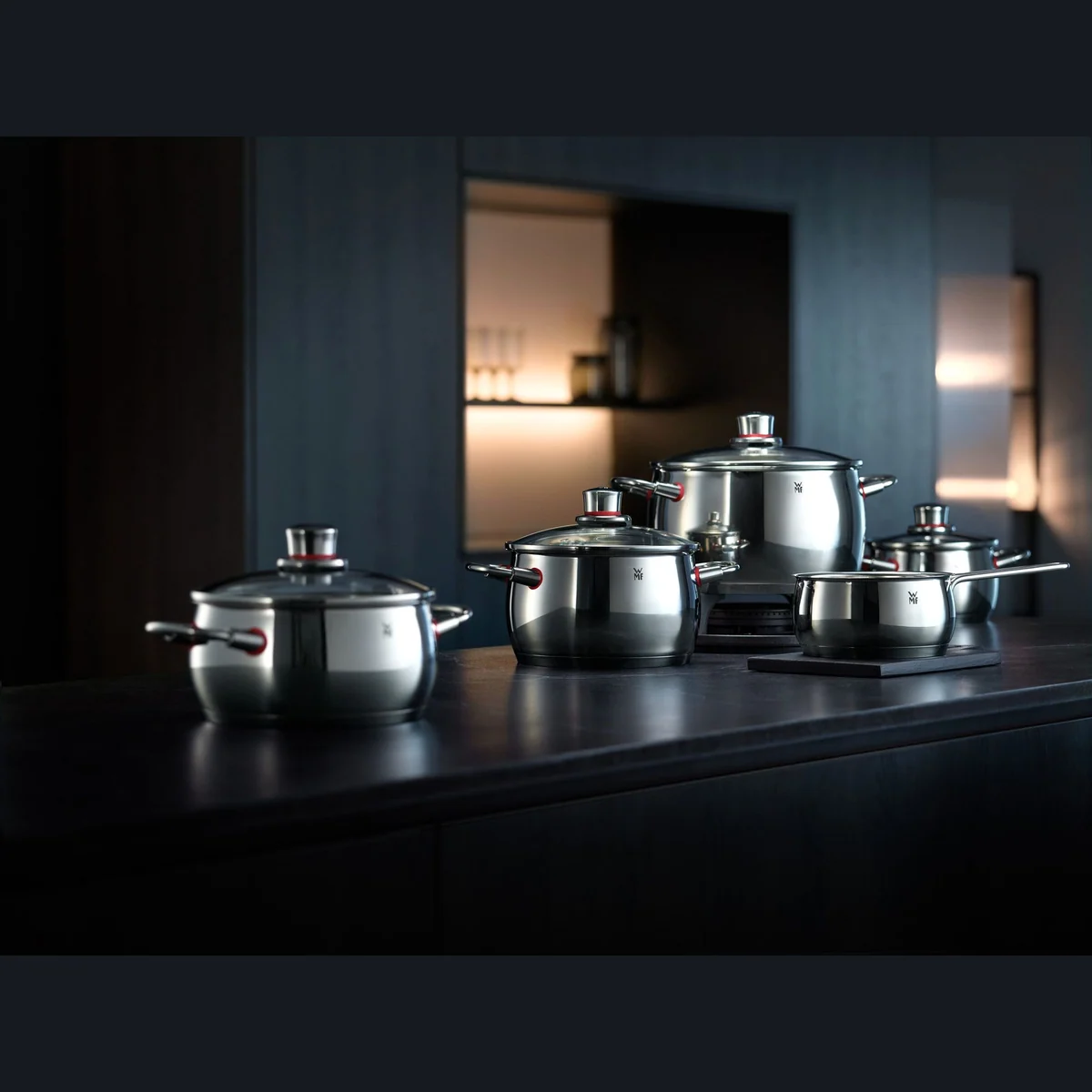WMF Quality One Topf-Set, 11-teilig, Cromargan Edelstahl, Cool+ Technologie 2