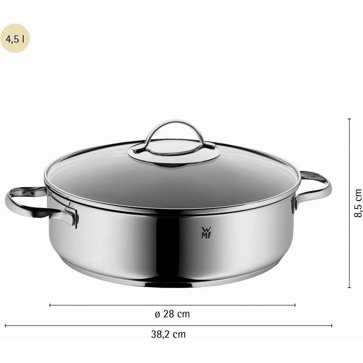 WMF Schmorpfanne Devil, Ø 28 cm, langlebiger Cromargan Edelstahl, Induktionsgeeignet 5