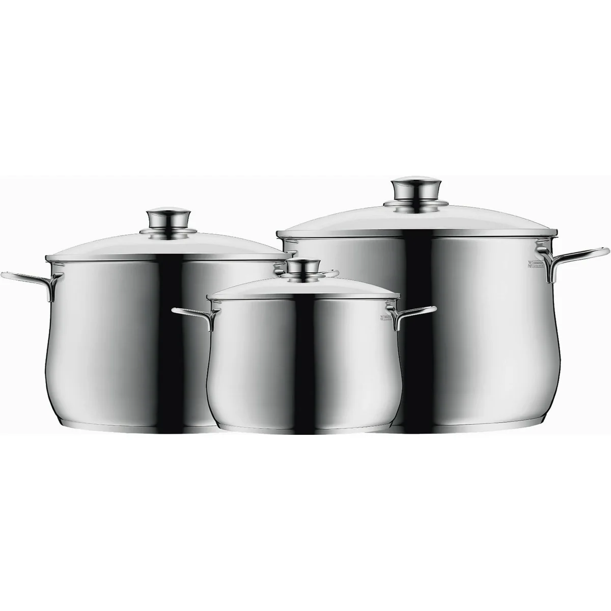 WMF Diadem Plus Topf-Set, 15-teilig, Cromargan Edelstahl 18/10, hitzebeständig, spülmaschinengeeignet 4