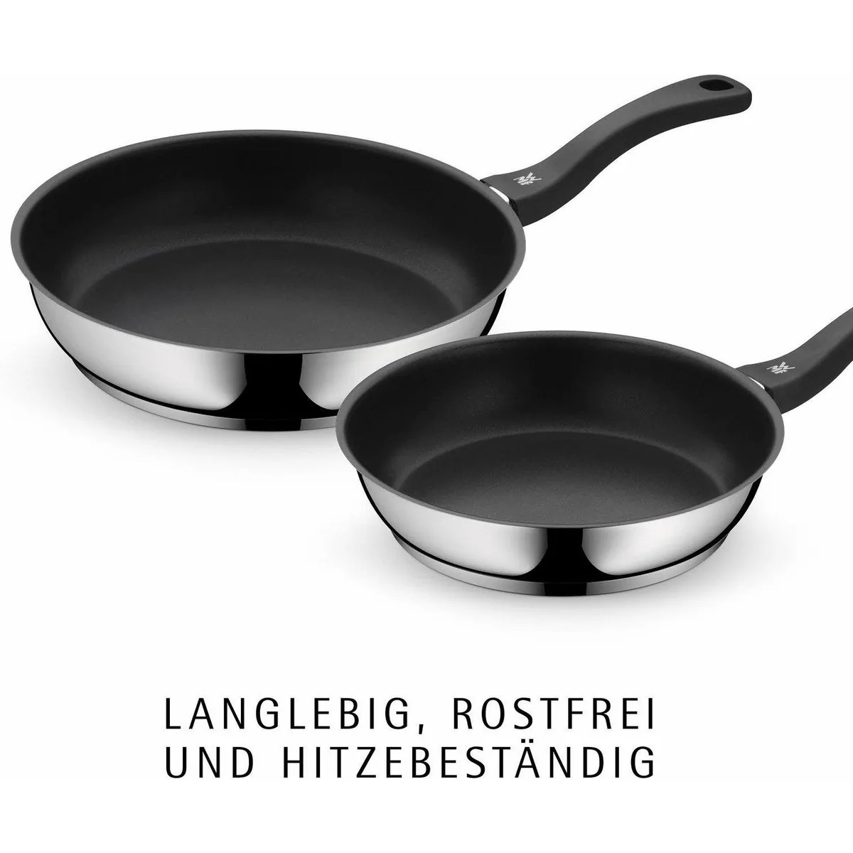 WMF Pfannen-Set Devil, vielseitig und robust – Induktionsgeeignet, ergonomische Griffe, hochwertige Antihaftversiegelung 3