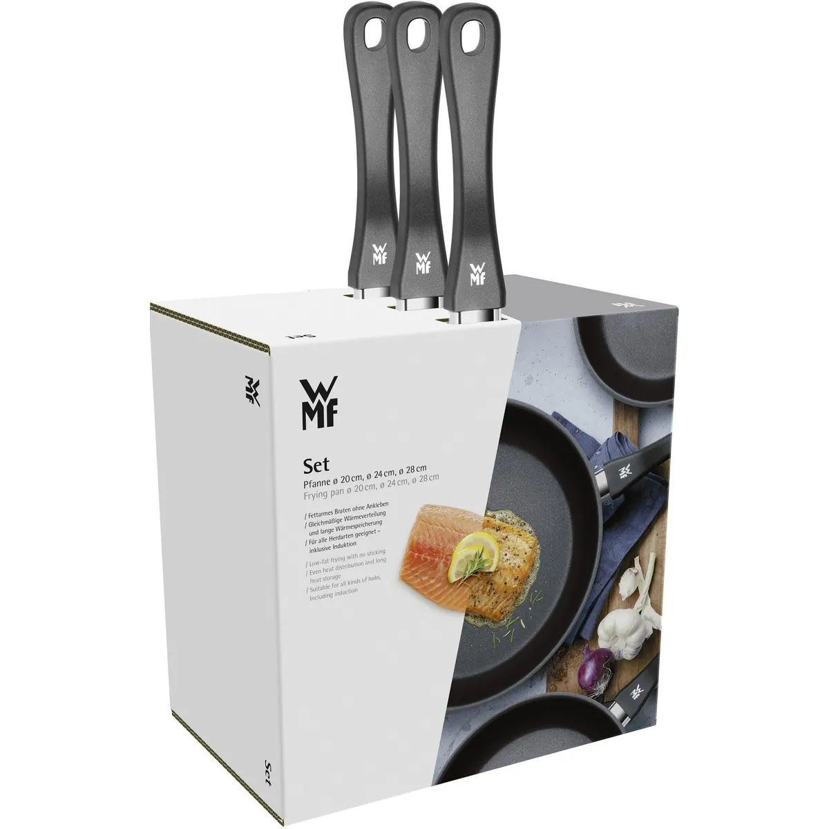 WMF Pfannen-Set Devil, vielseitig und robust – Induktionsgeeignet, ergonomische Griffe, hochwertige Antihaftversiegelung 5
