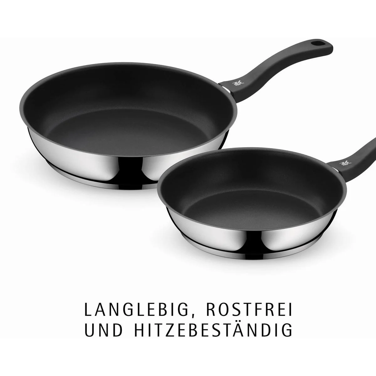 WMF Devil Pfannen-Set, 20 & 28 cm, Edelstahl 18/10, Antihaftbeschichtung 3