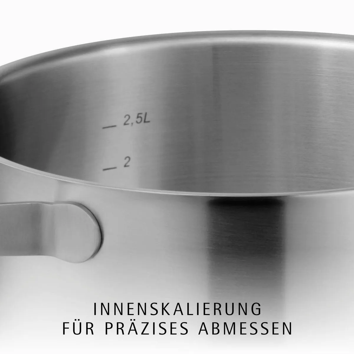 WMF Comfort Line Topf-Set, 5-teilig — Edelstahl, Innenskalierung, Hohlgriffe 5
