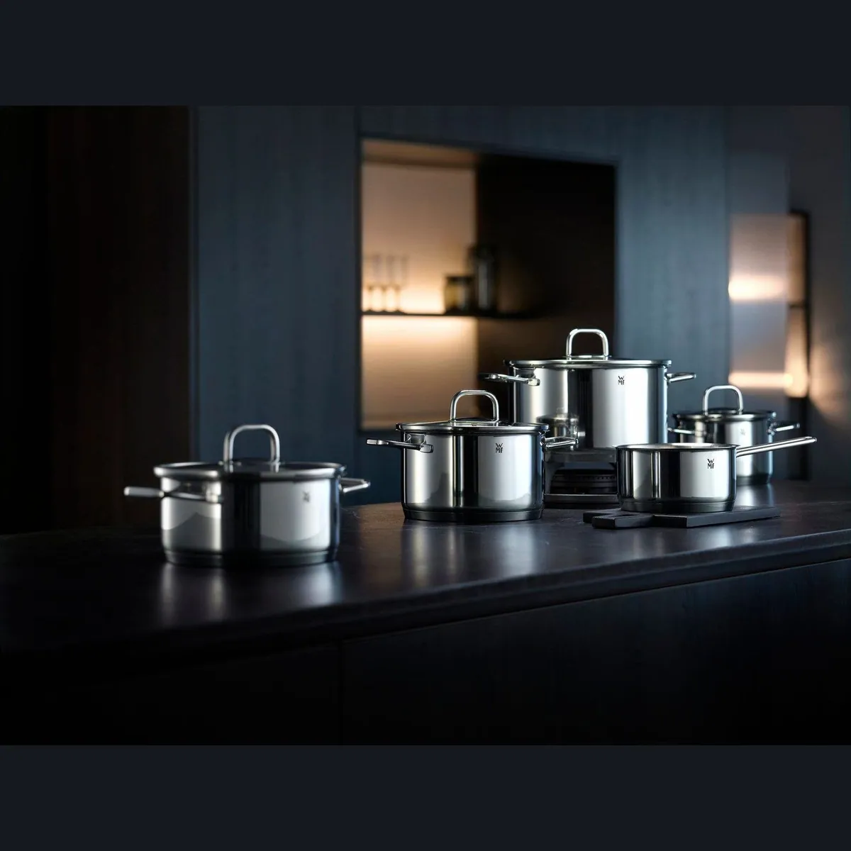 WMF Topf-Set Inspiration Induktion, elegant und funktional — 9-teilig mit Glasdeckel 5