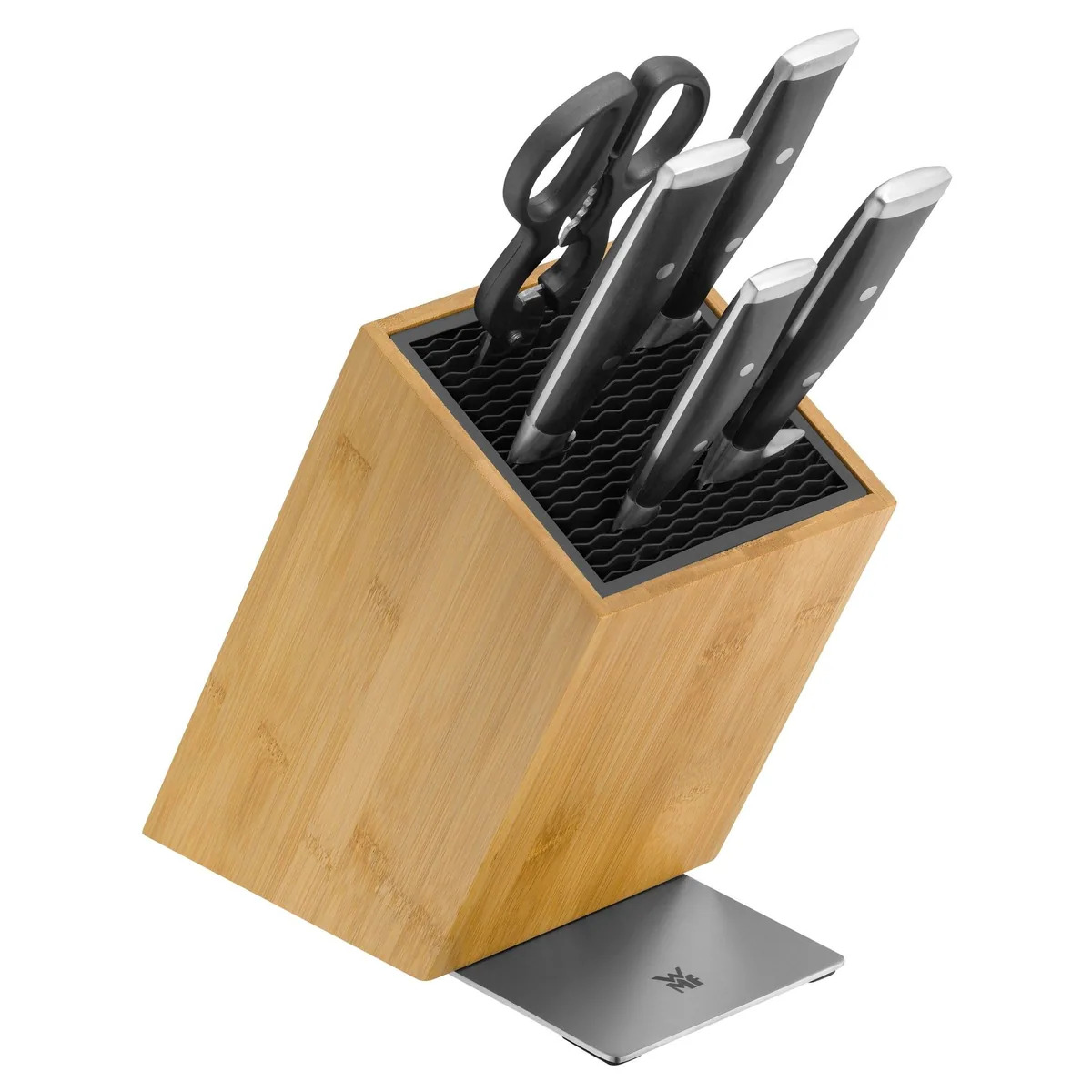 WMF Grand Class Messerblock, 6-teilig, handgeschmiedete Klingen — FlexTec Aufbewahrung, ergonomische Griffe, exzellente Schärfe 3